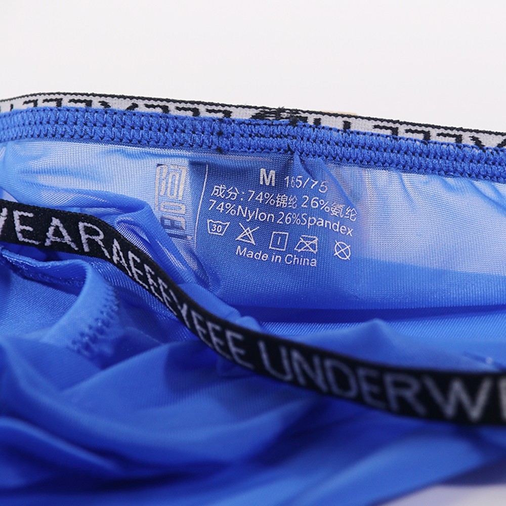 Men’s Ice silk Transparent Underwear Seamless Panties Low-waist Lingerie Briefs
