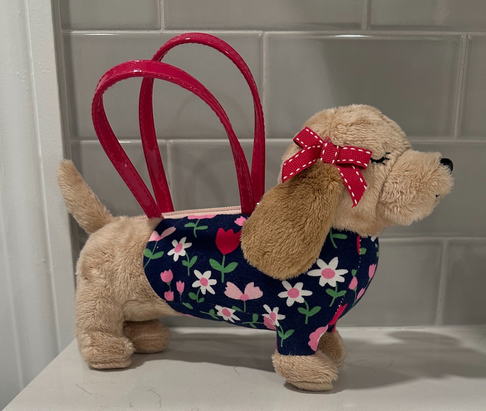 2012 Gymboree Smart & Sweet Pretty Puppy Dog Plush Purse