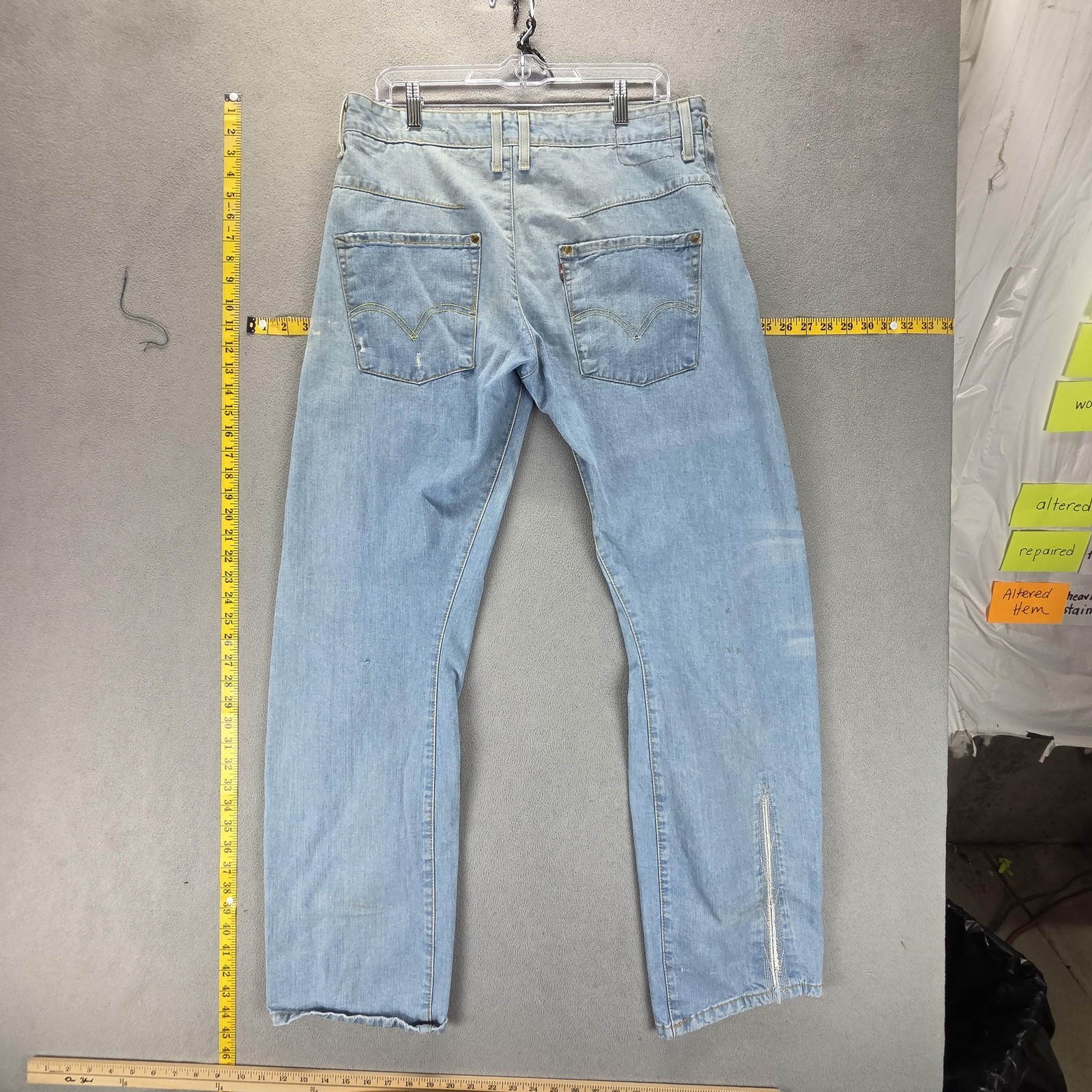 Vintage Levis Engineered Jeans Mens 33×34 Blue Twisted Light Wash Denim