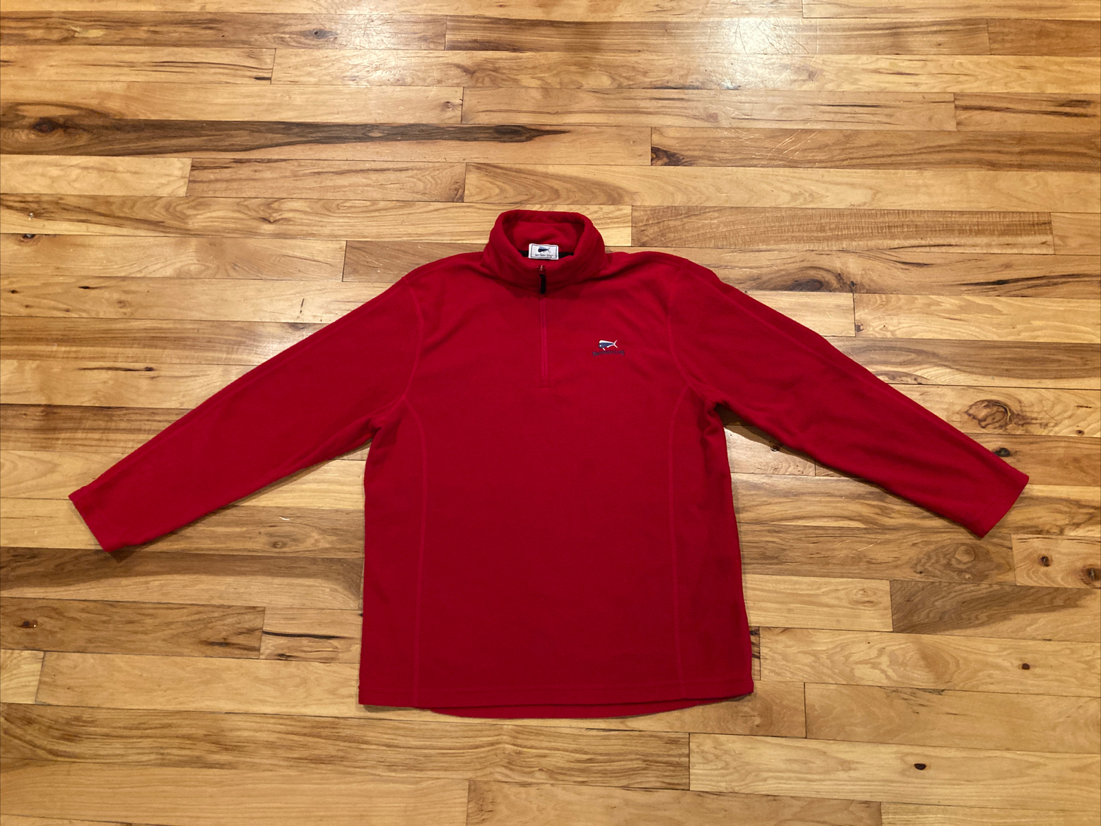 Southern Lure Red 1/4 Zip Fishing Pullover Fleece Sweater Jacket Men’s Large