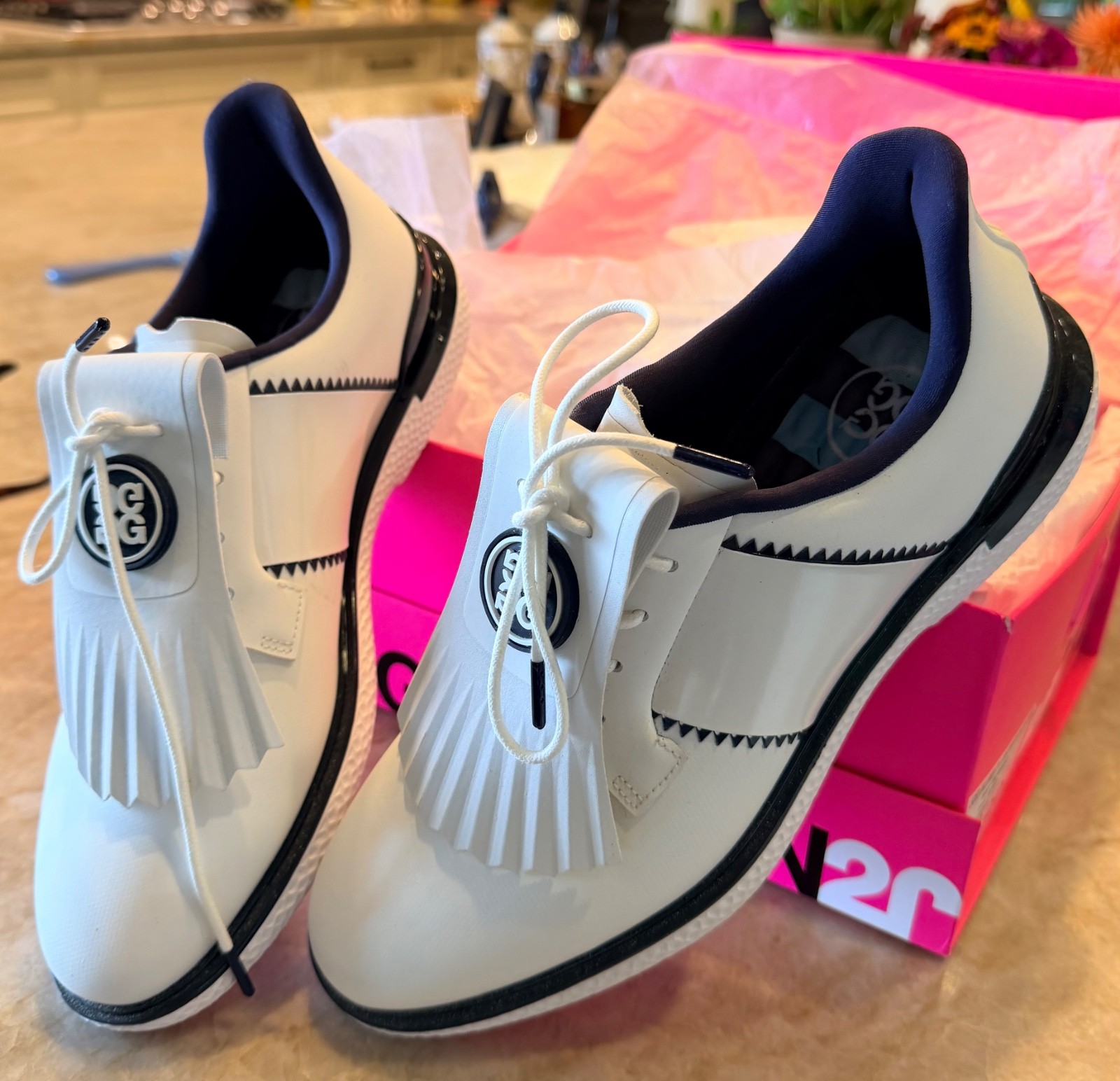 G/Fore Gfore G4 Gallivan2r Golf Shoes Sneaker⛳️ LADIES US 9 ⛳️ Blue Kiltie