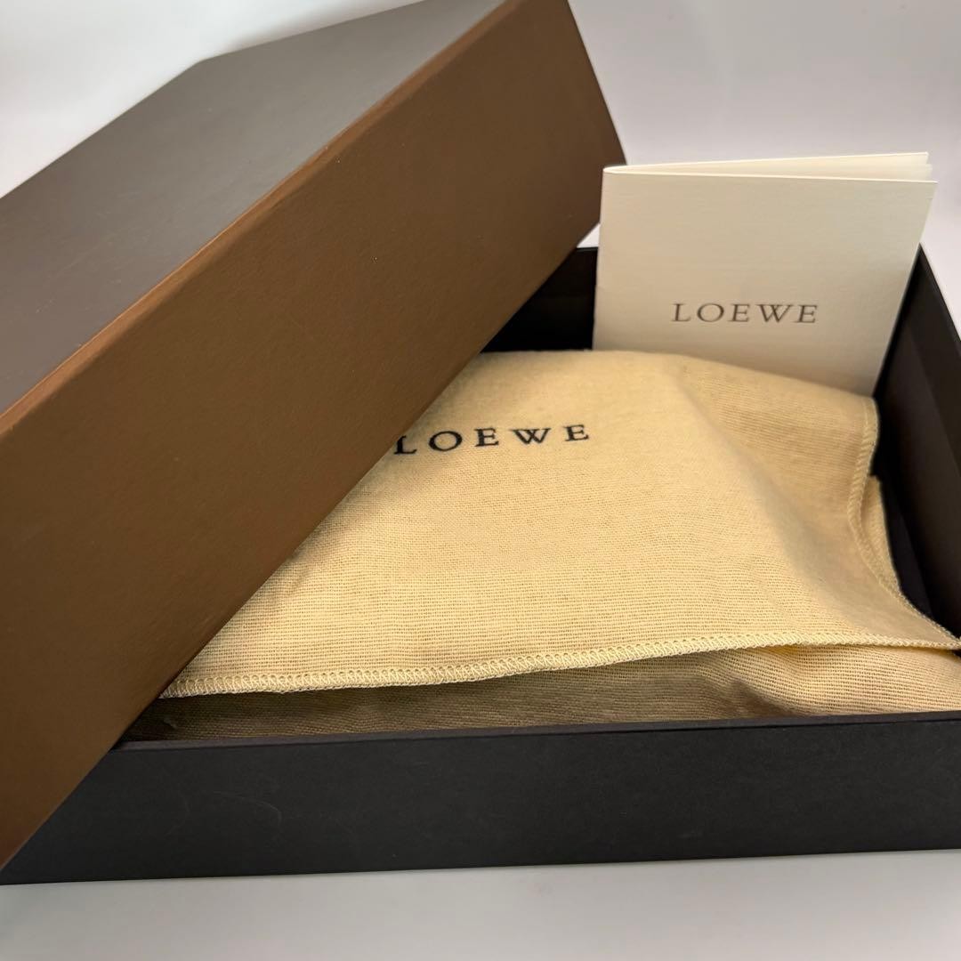 LOEWE Loewe Anagram Leather Pouch Black Embossed Leather