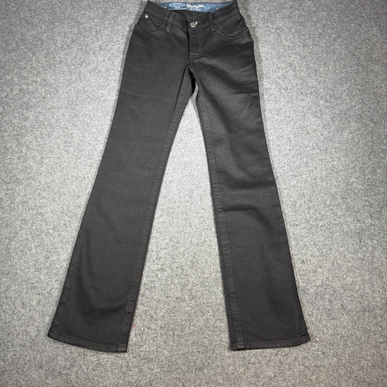 Wrangler Willow Ultimate Riding Jeans Womens 25×34 Black Mid Rise Bootcut NWT