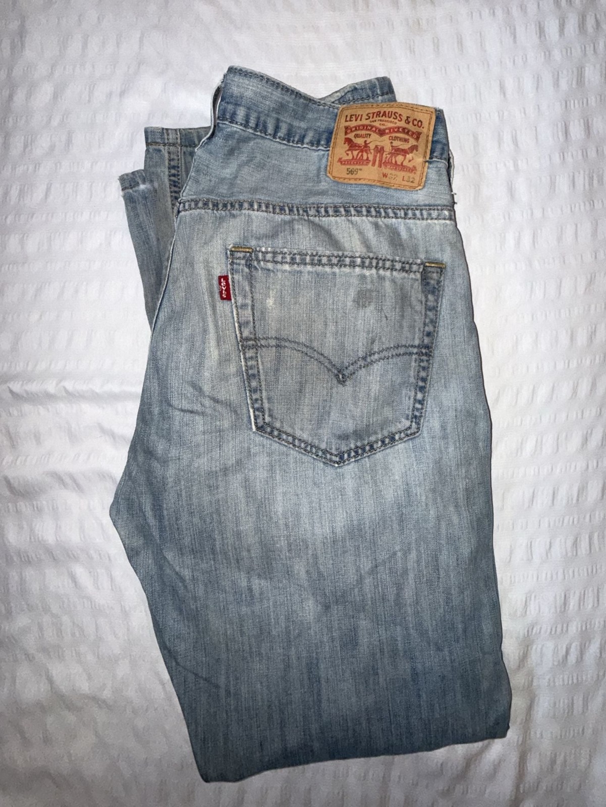 Levi’s 569 Loose Straight Fit Jeans Mens Size 32×32 Light Wash