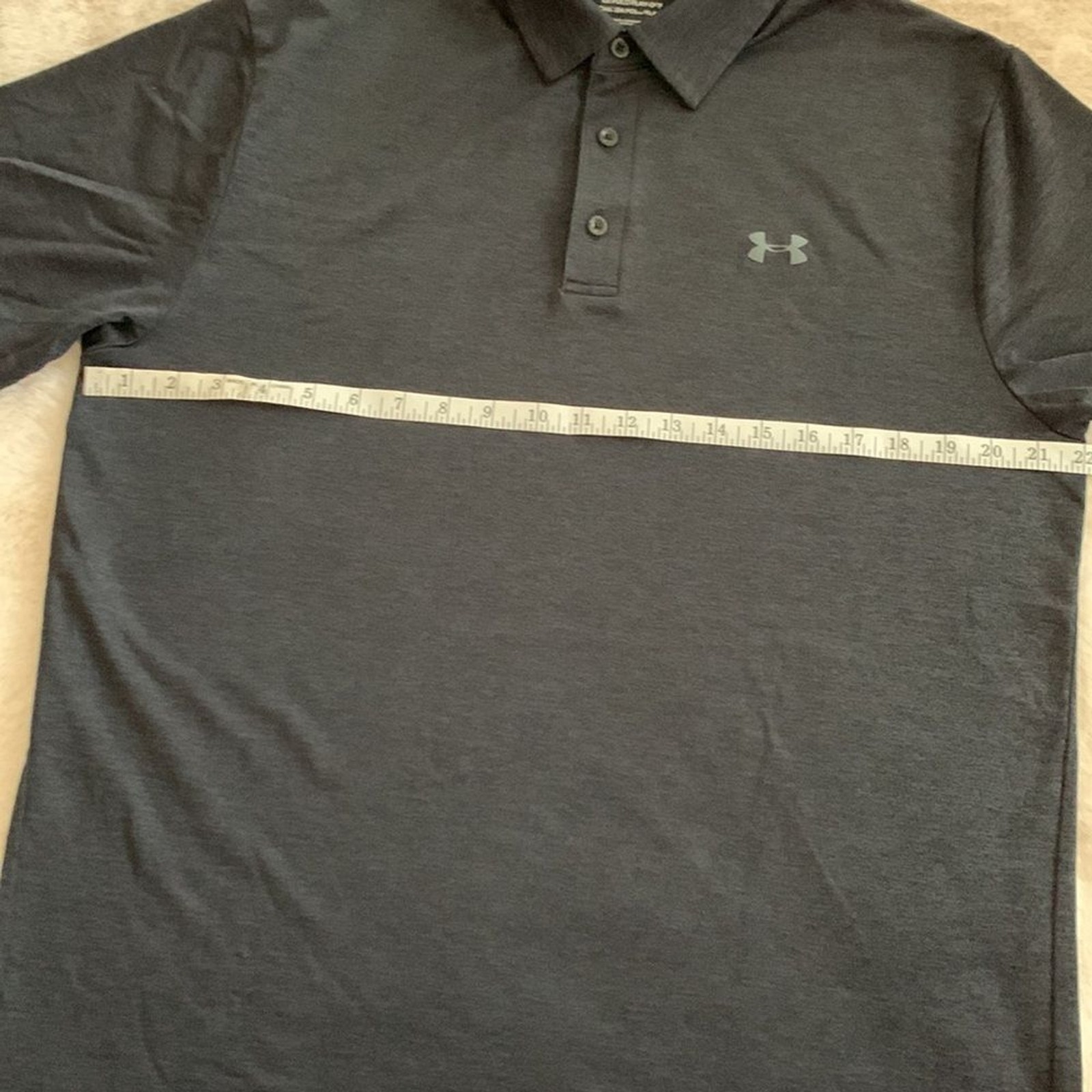 Under Armour Mens Large dark gray playoff polo