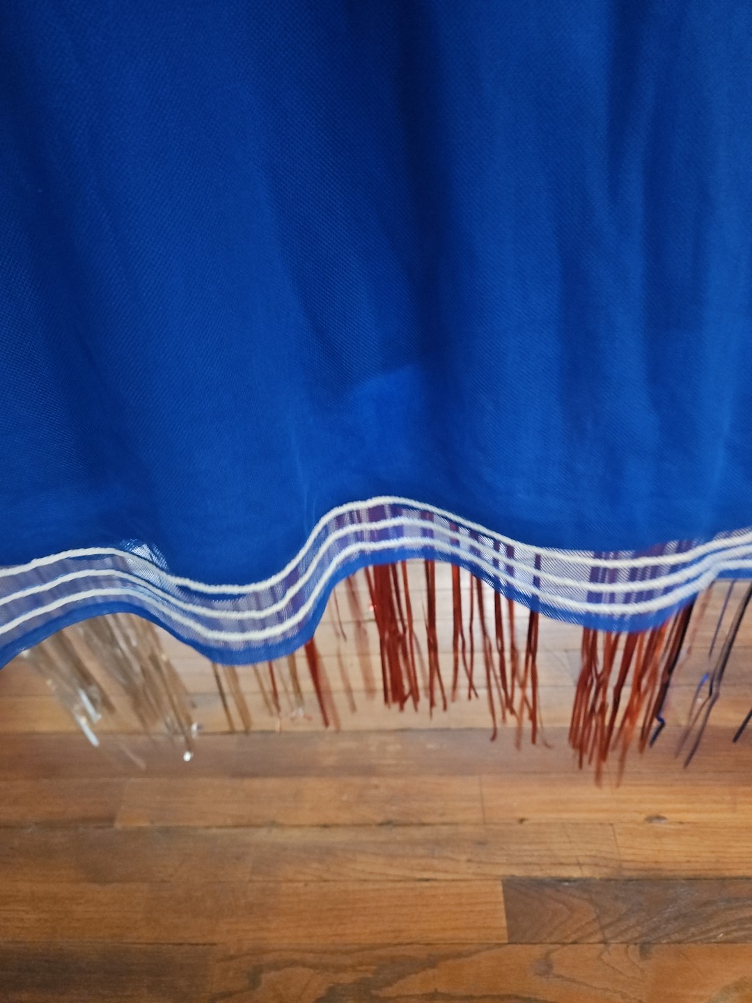 Alfani Blue tunic white embroidery sheer layered – NWT Size XL