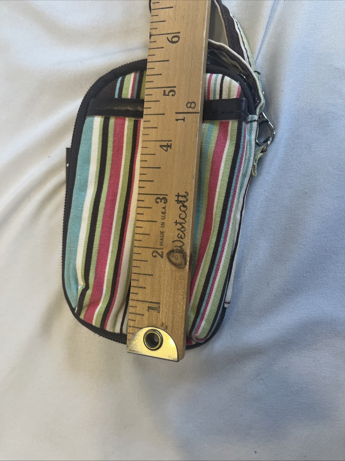 Initials Inc Wristlet Wallet Colorful Stripe ID Holder 5.5 x 3.5 Inches