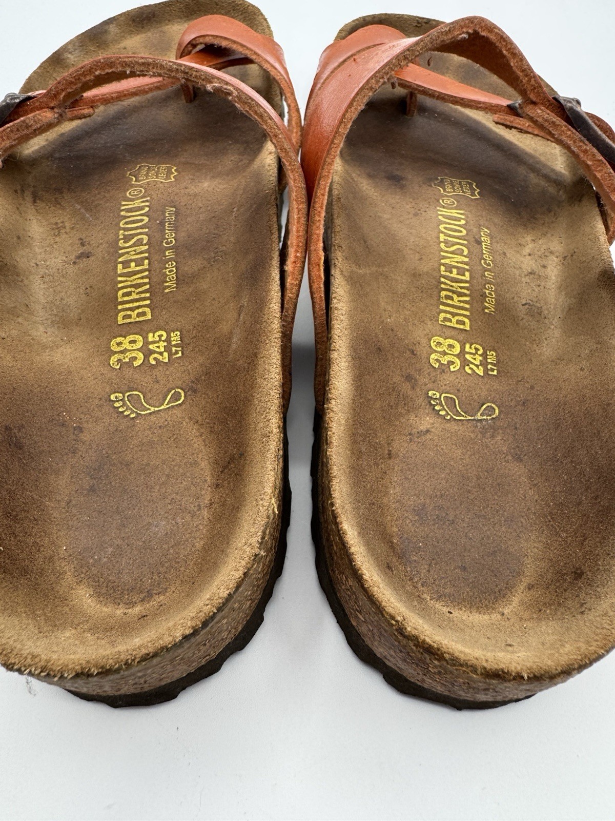 Birkenstock Mayari Copper Sandals EU 38 Regular Wide Germany Leather