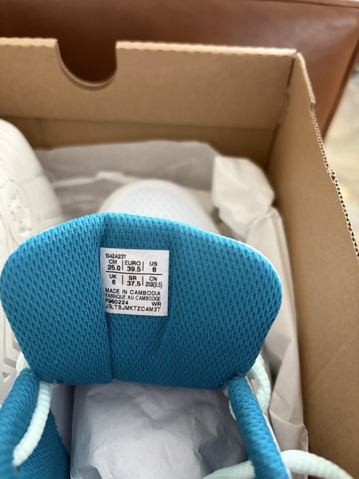 Size 8 – Asics Gel Dedicate 8 White Teal Blue