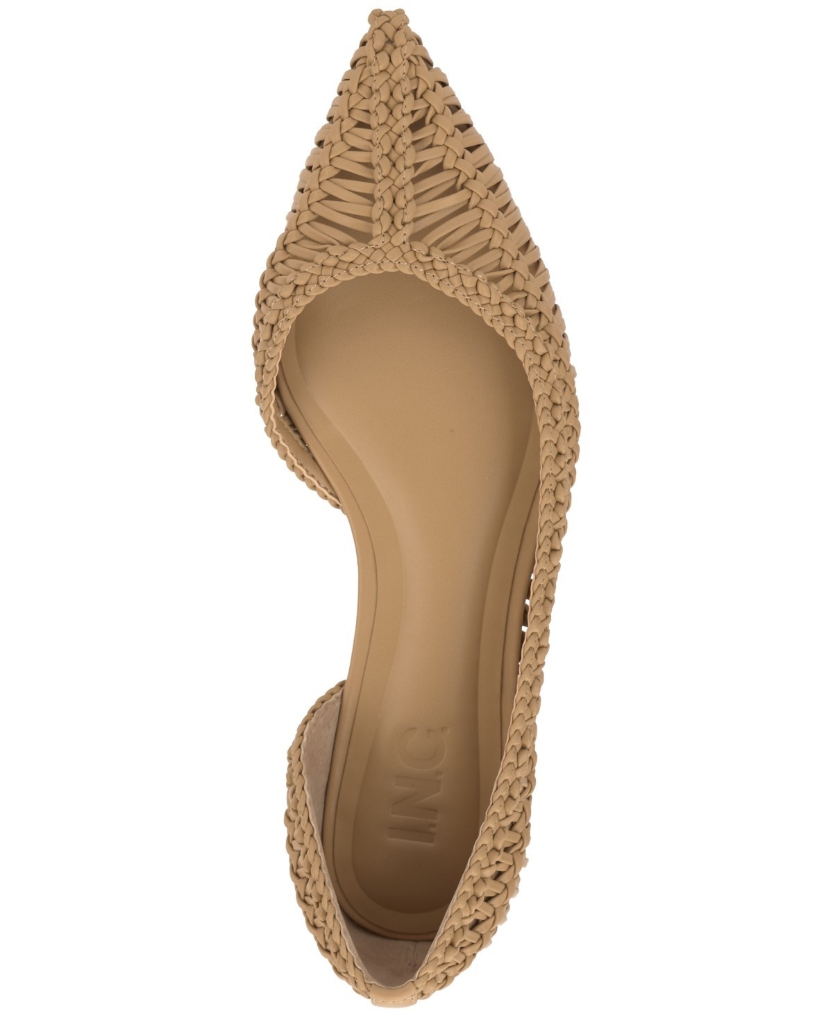 I.n.c. International Concepts Women’s Abron Pointed D’Orsay Flats Walnut Woven