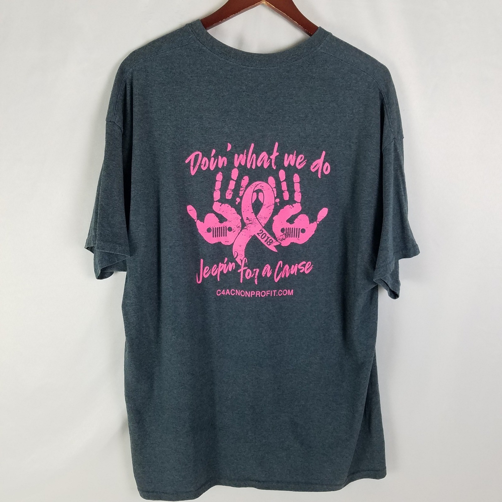 Gildan DryBlend Jeepin for a Cause Breast Cancer Awareness T Shirt 2XL