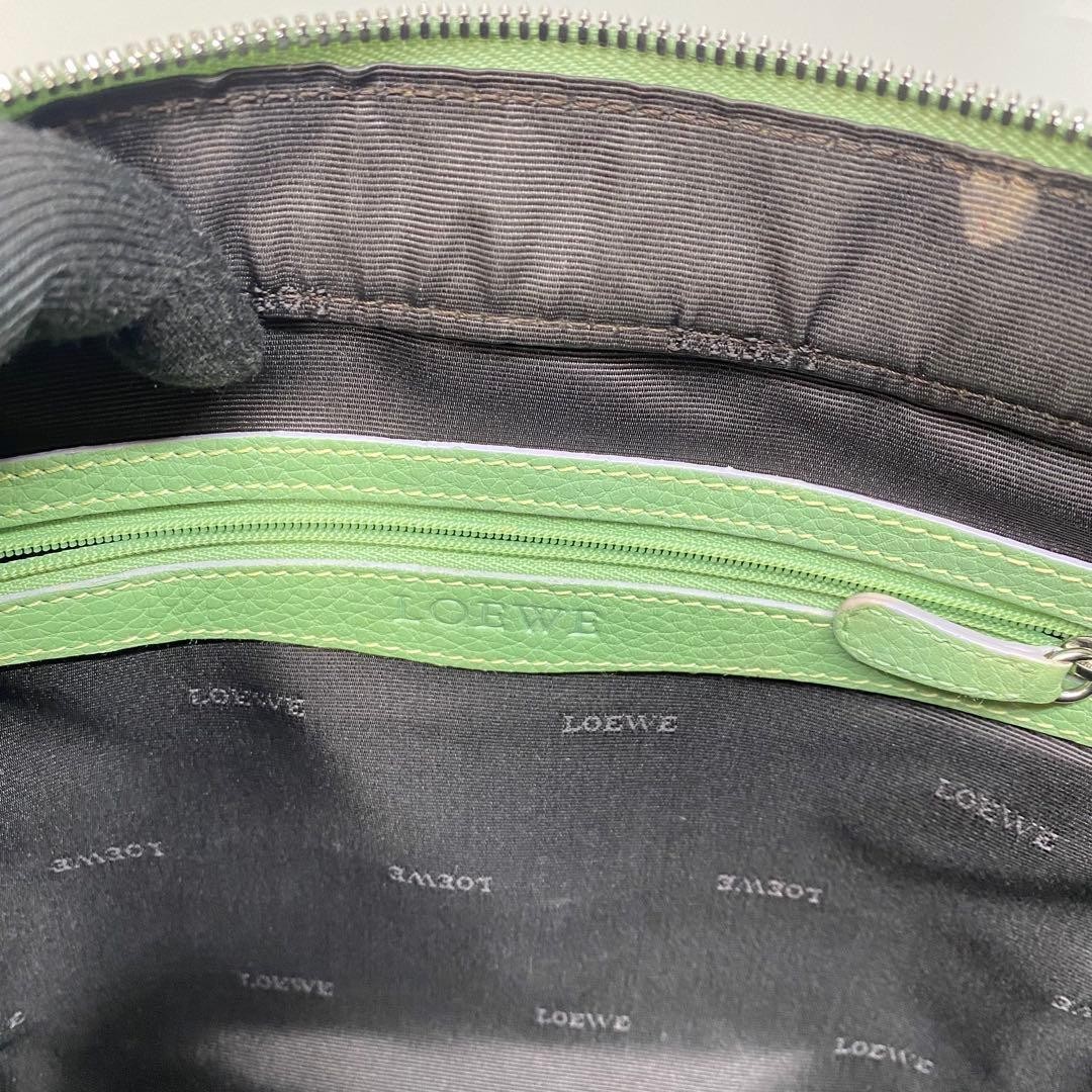 LOEWE Cenda Tote Bag Leather Handbag Green 11.4in x 9.1in x 4.3in Shoulder Bag