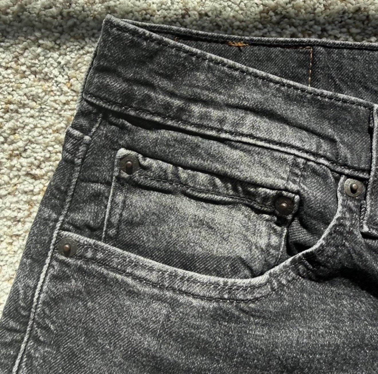 Levi’s 559 Relaxed Straight Jeans 33×30 Washed Grey Charcoal Denim
