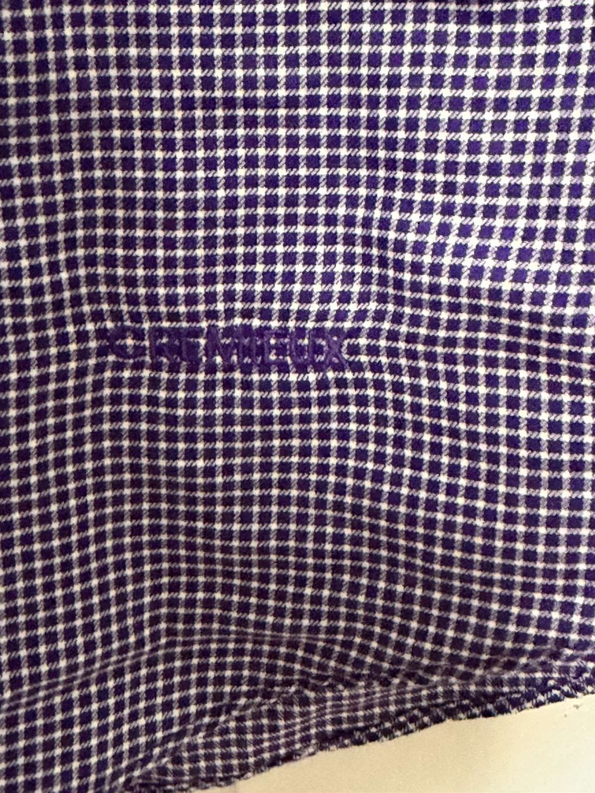 Daniel Cremieux Classics Purple Plaid 100% Cotton Long Sleeve Button-Up RN58909