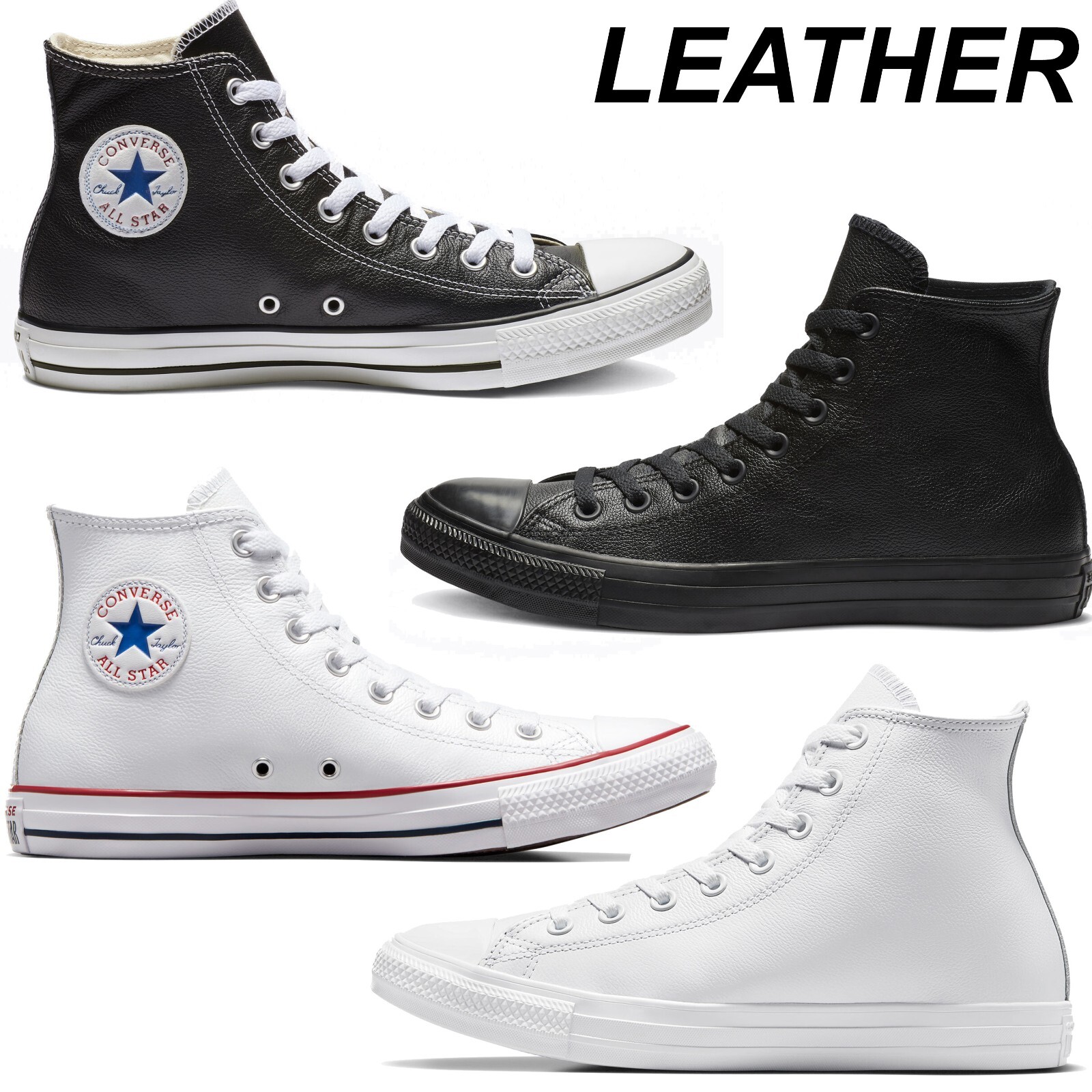 Converse Men’s Chuck Taylor All Star LUXE LEATHER Hi Top Sneaker Rubber Outsole