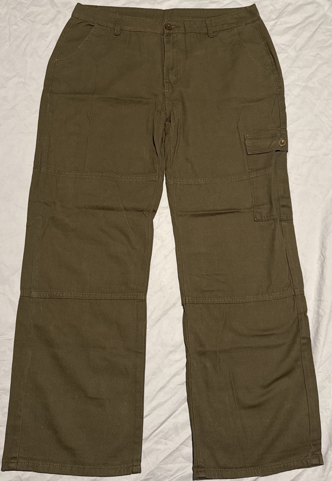 Dark Olive Green Cargo Pants XL – Casual Workwear Utility Pants