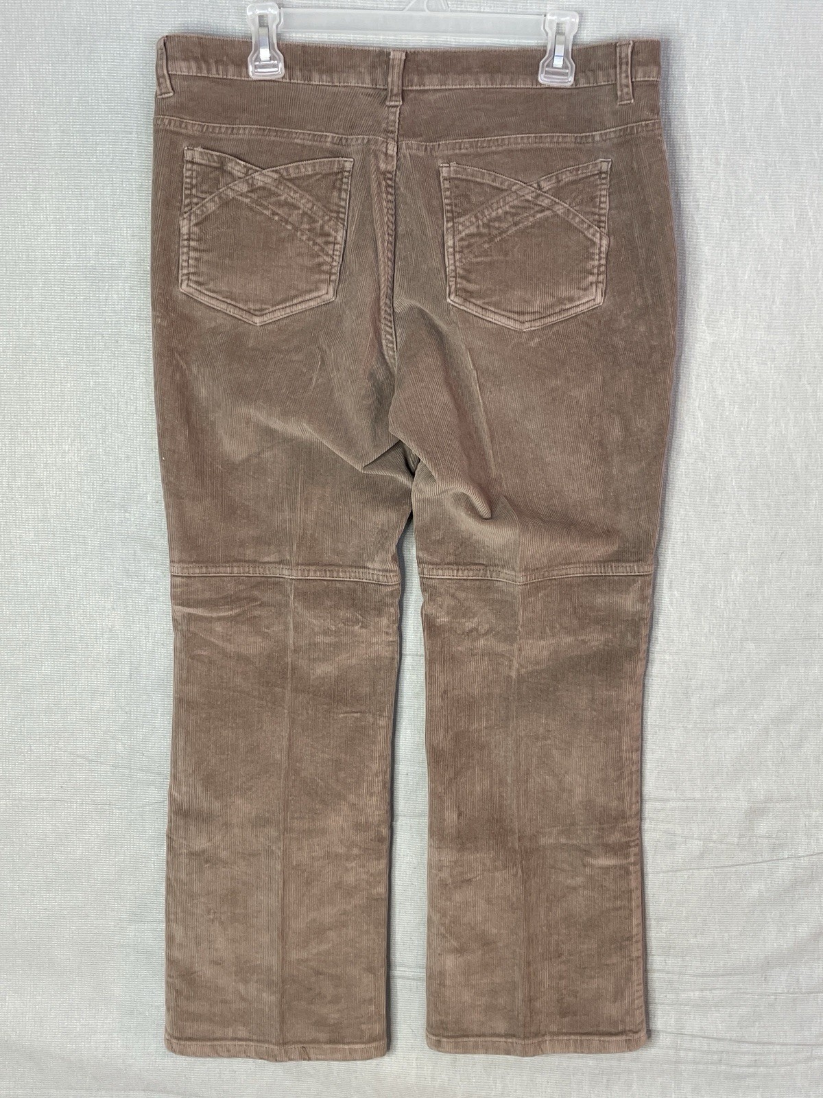 Vintage Covington Stretch Tan Corduroy Pants Women Sze 16P 98% Cotton 2% Spandex