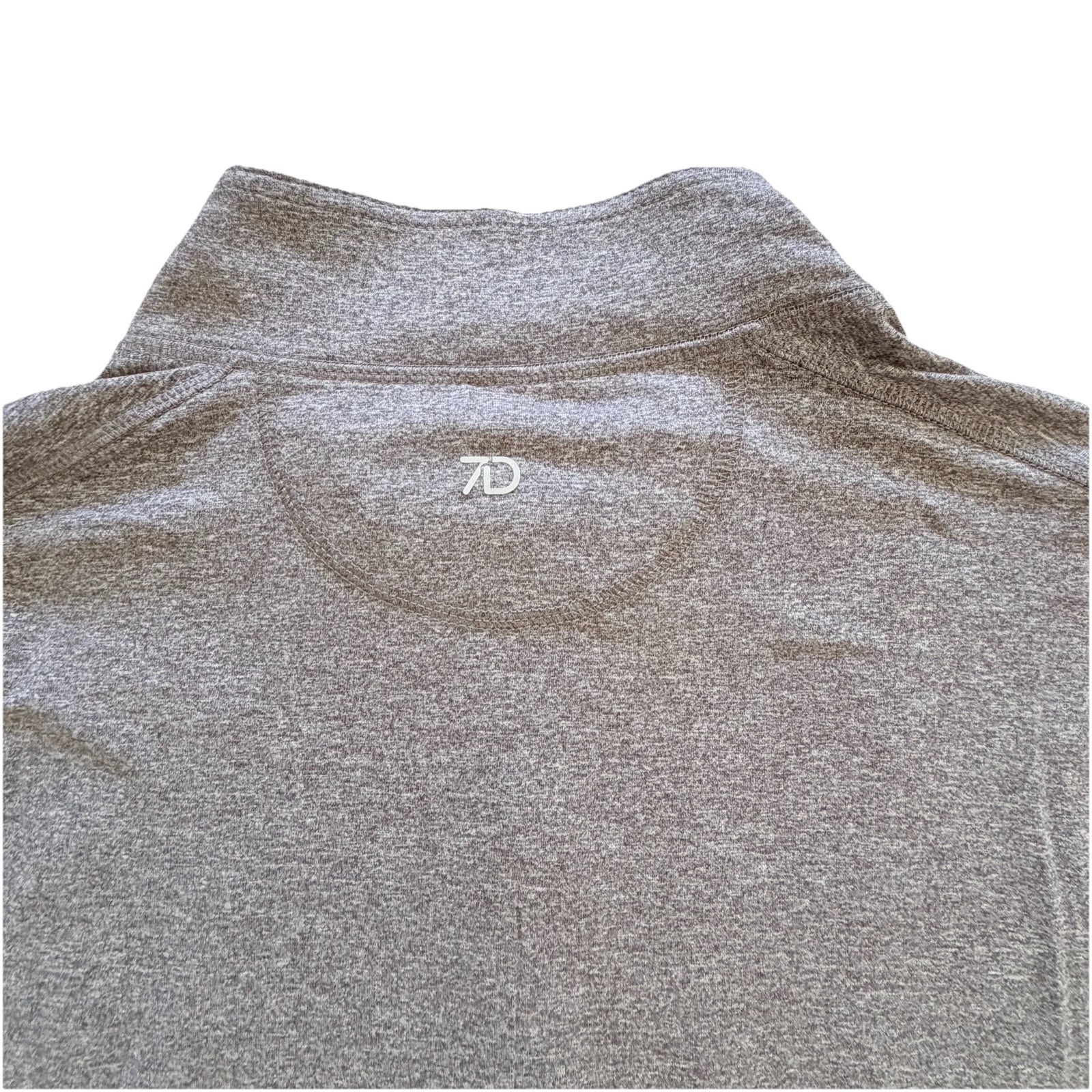 New 7D 7 Diamonds Core Performance 1/4 Zip Grey Heather Top L $109 NWT
