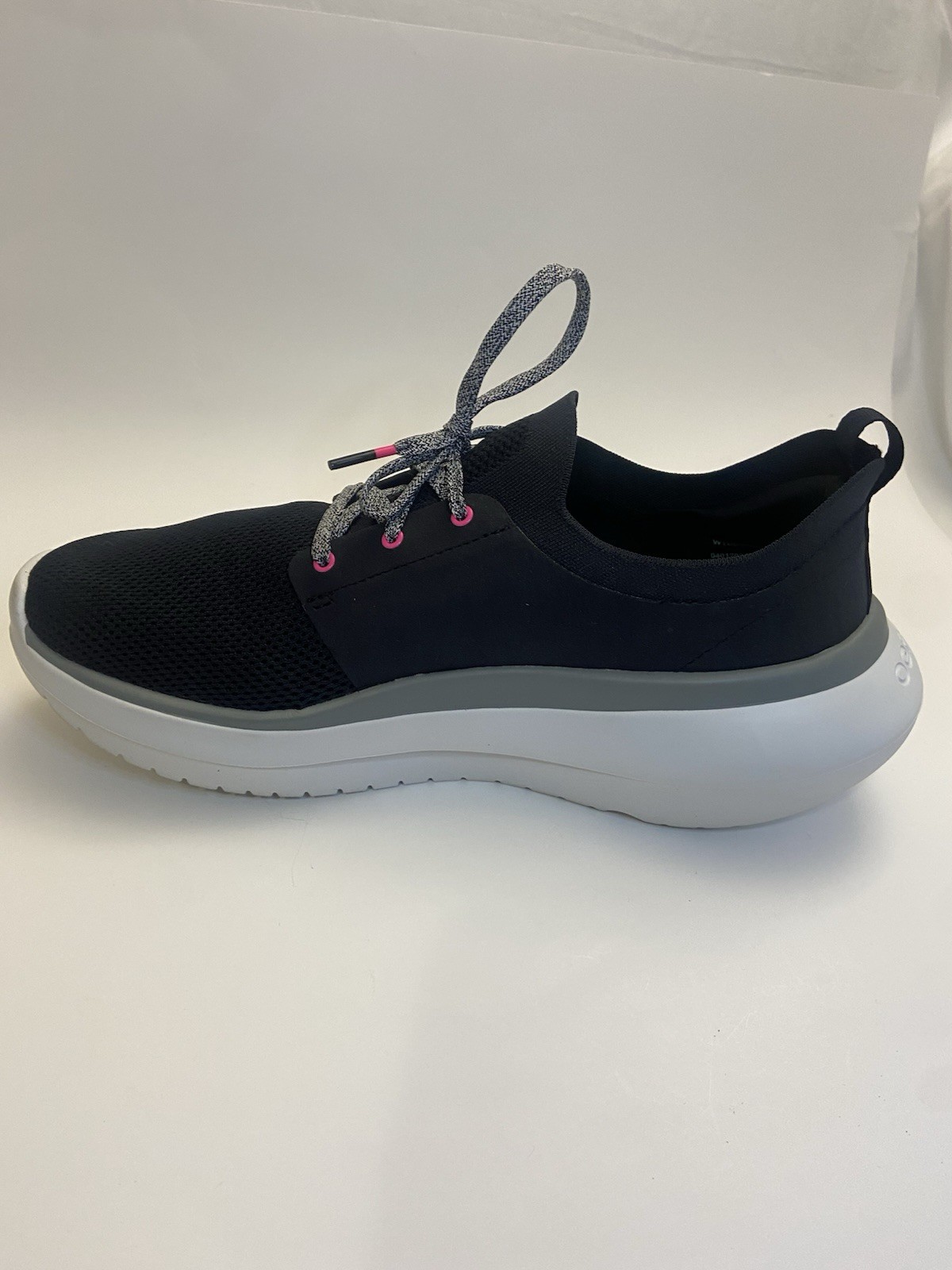 Oofos OOmy Stride Women’s 11 Black White Running Shoes Comfort Recovery Slide