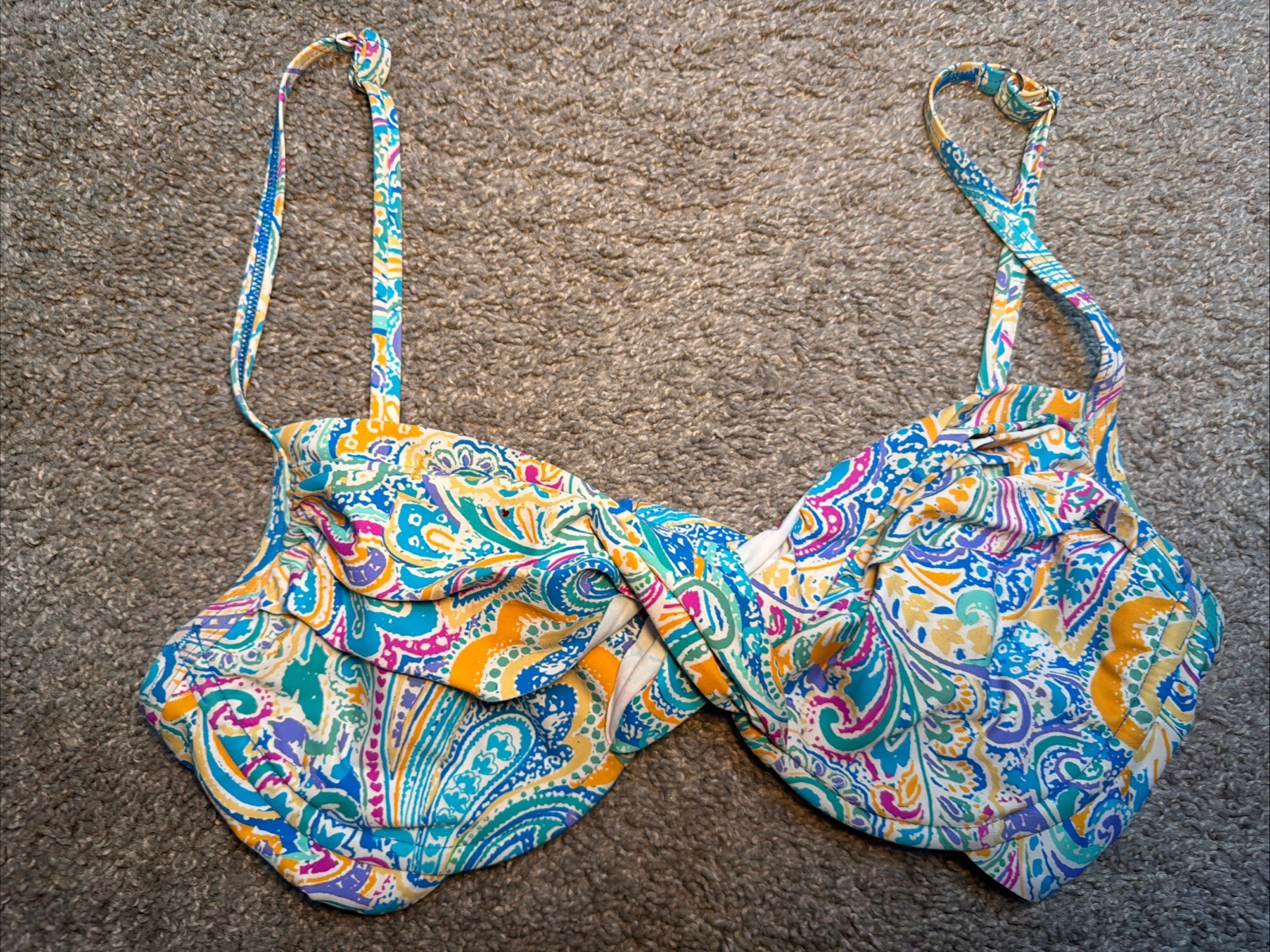 Sunsets L102848 Black Twist Front Underwired Elsie Swim Top Size 36DD
