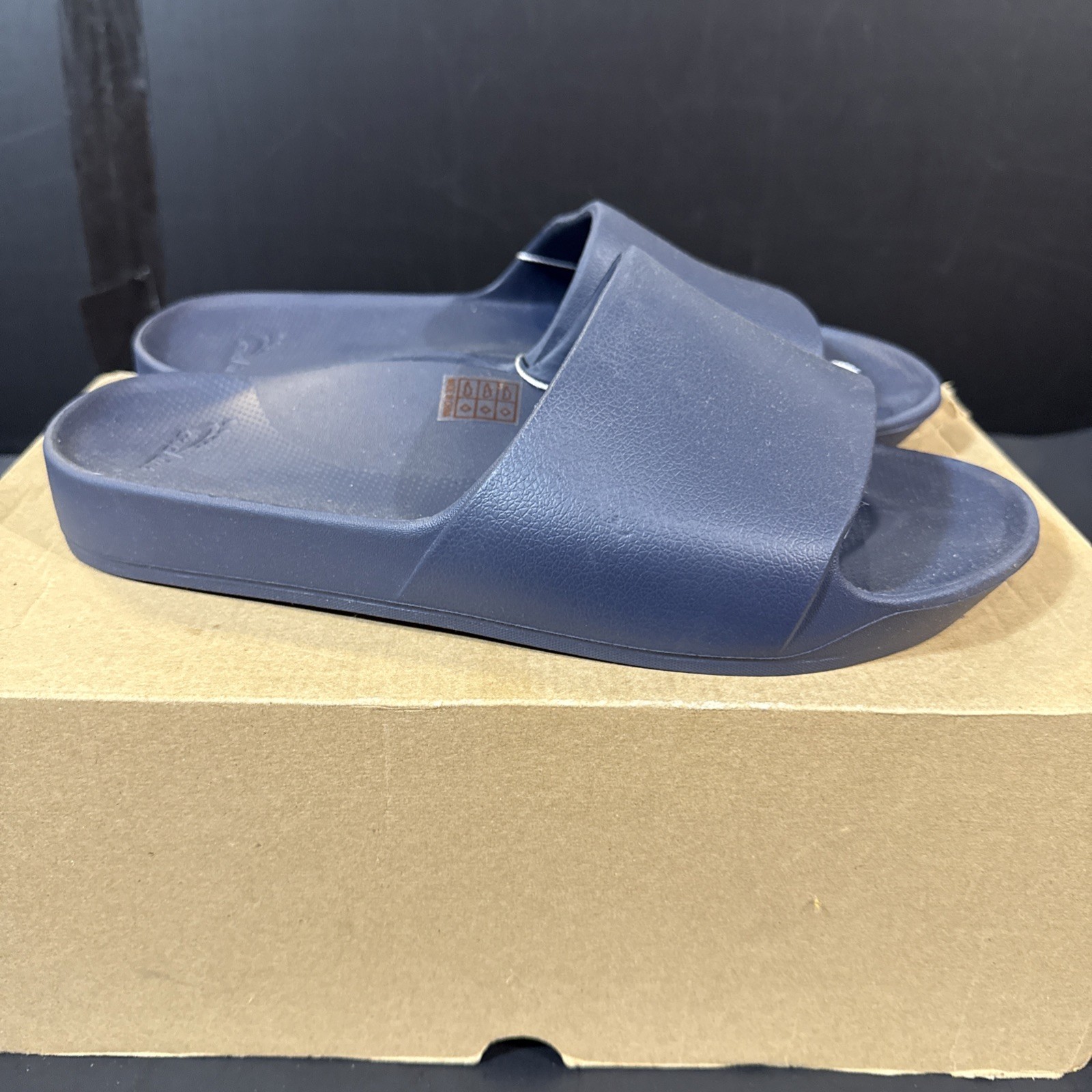 Archies Arch Support Slide Sandals Navy Blue Size Men’s 11 Women’s 12 NWT