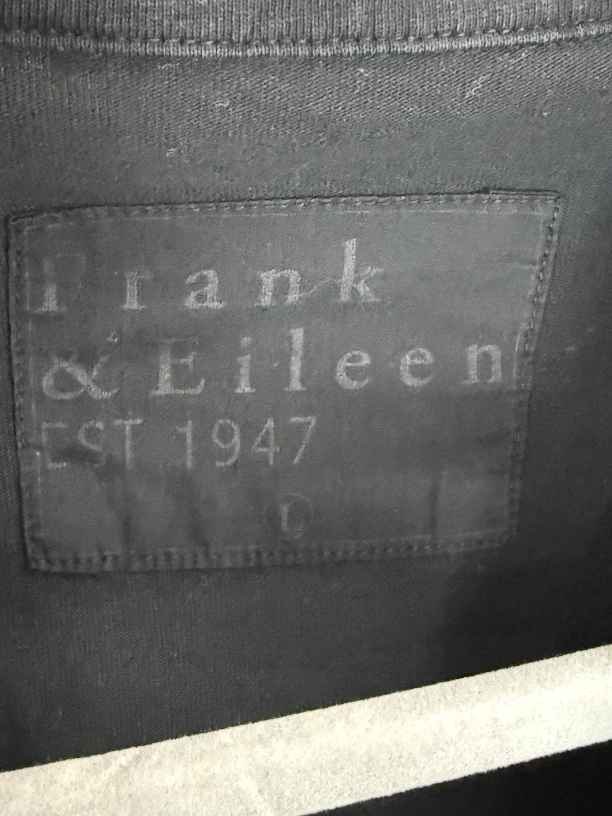 Frank & Eileen Patrick Popover Henley Black Size Large EUC