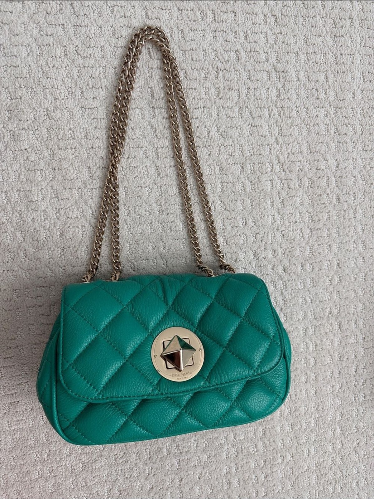 kate spade Quilted turquoise Chain-Handle Shoulder Bag