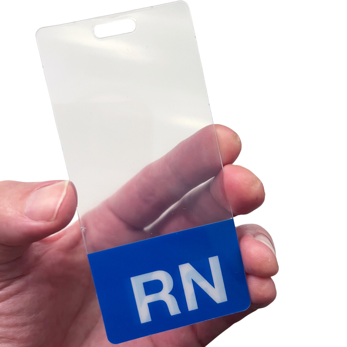 CLEAR RN Badge Buddy – Vertical – Hospital ID Card Buddies Registered Nurses