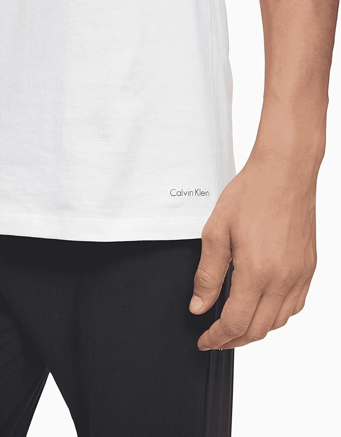 Calvin Klein Men’s Undershirts Cotton Classics 3 Pack Crew Neck White Size Large
