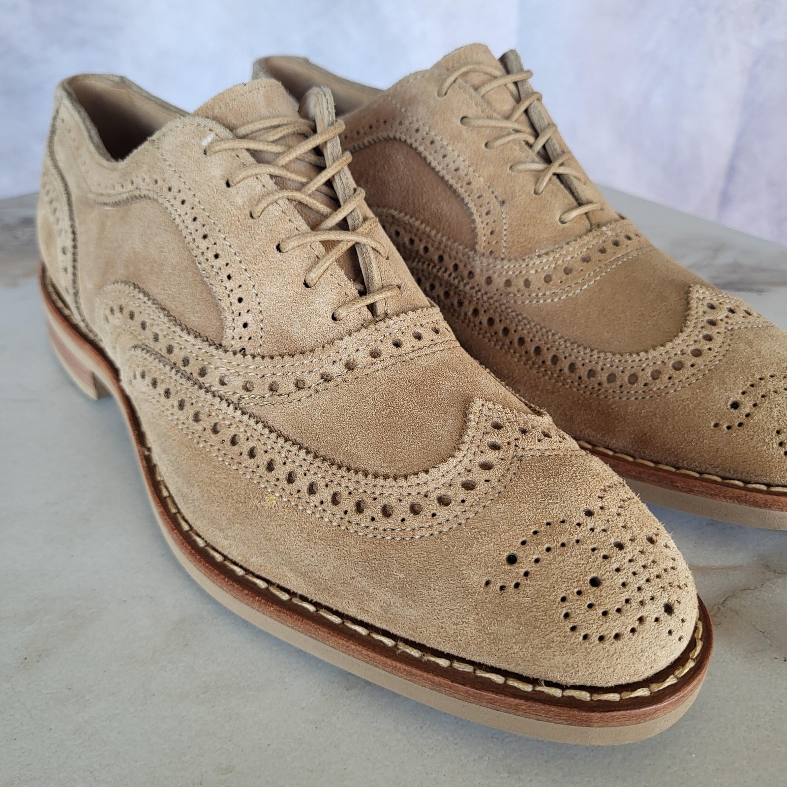 Allen Edmonds Neumok Suede Wingtip Featherwelt Oxfords Men’s Size 9 E