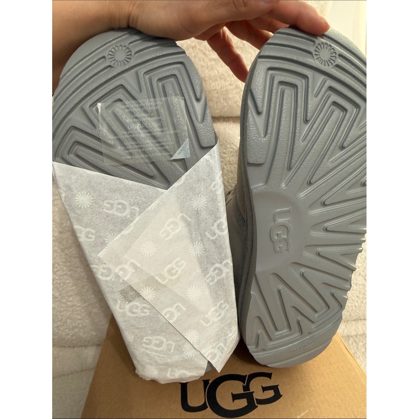 UGG Kids Short Suede Boots in Light Gray