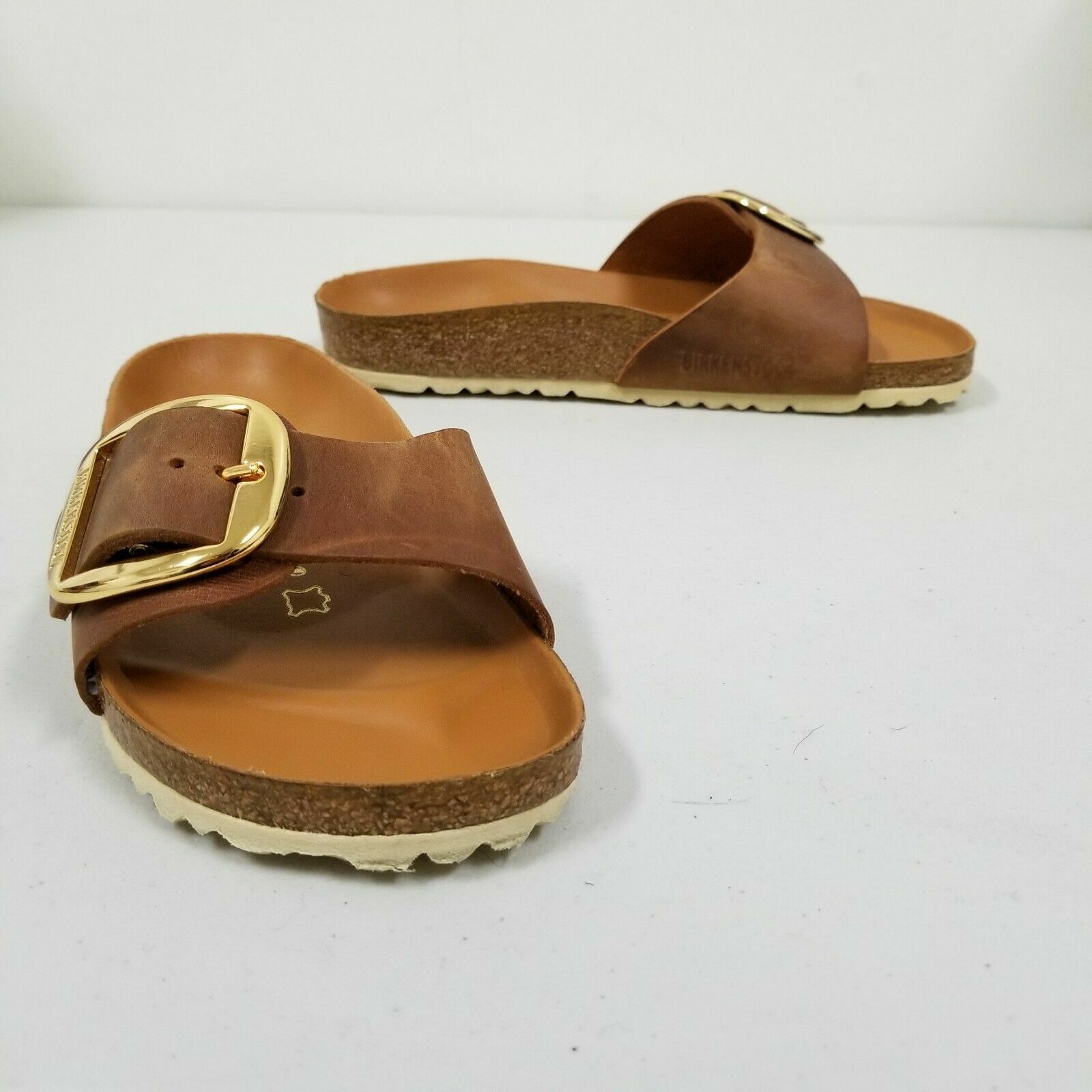 New w/o Box Birkenstock Madrid Big Buckle Cognac Exquisite Narrow – Select Size