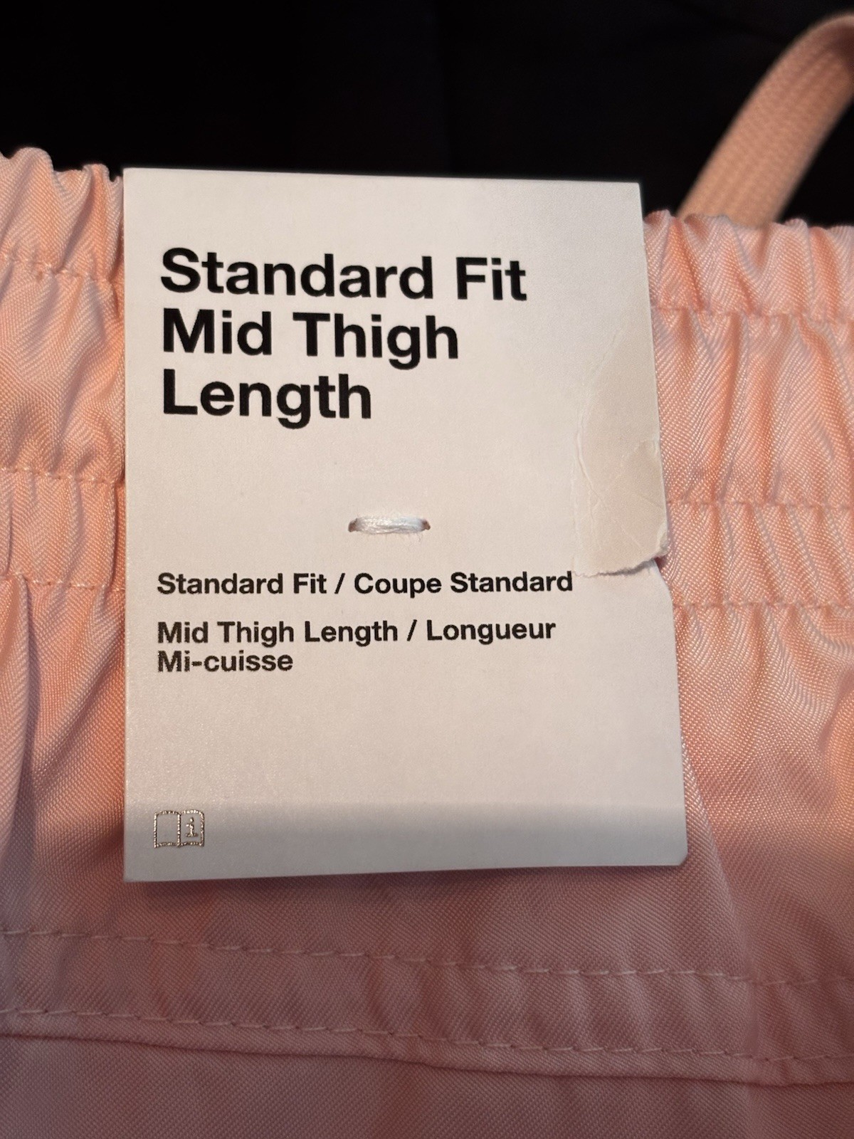 NIKE Mens Standard Fit Mid Thigh Length Peach Size X-Large New With Tags
