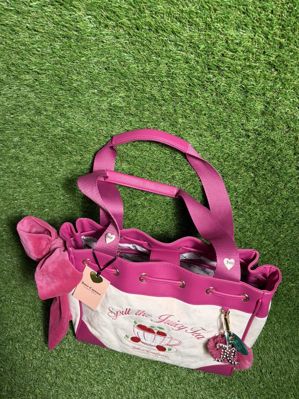 Juicy Couture Sweet Tea Party Tote Bag Pink Clay