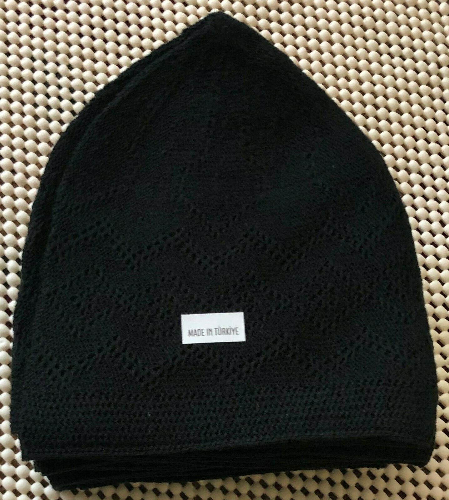 10 Piece wholesale Lot Islamic Men Kufi Prayer Cap Black Color Made in Turkey