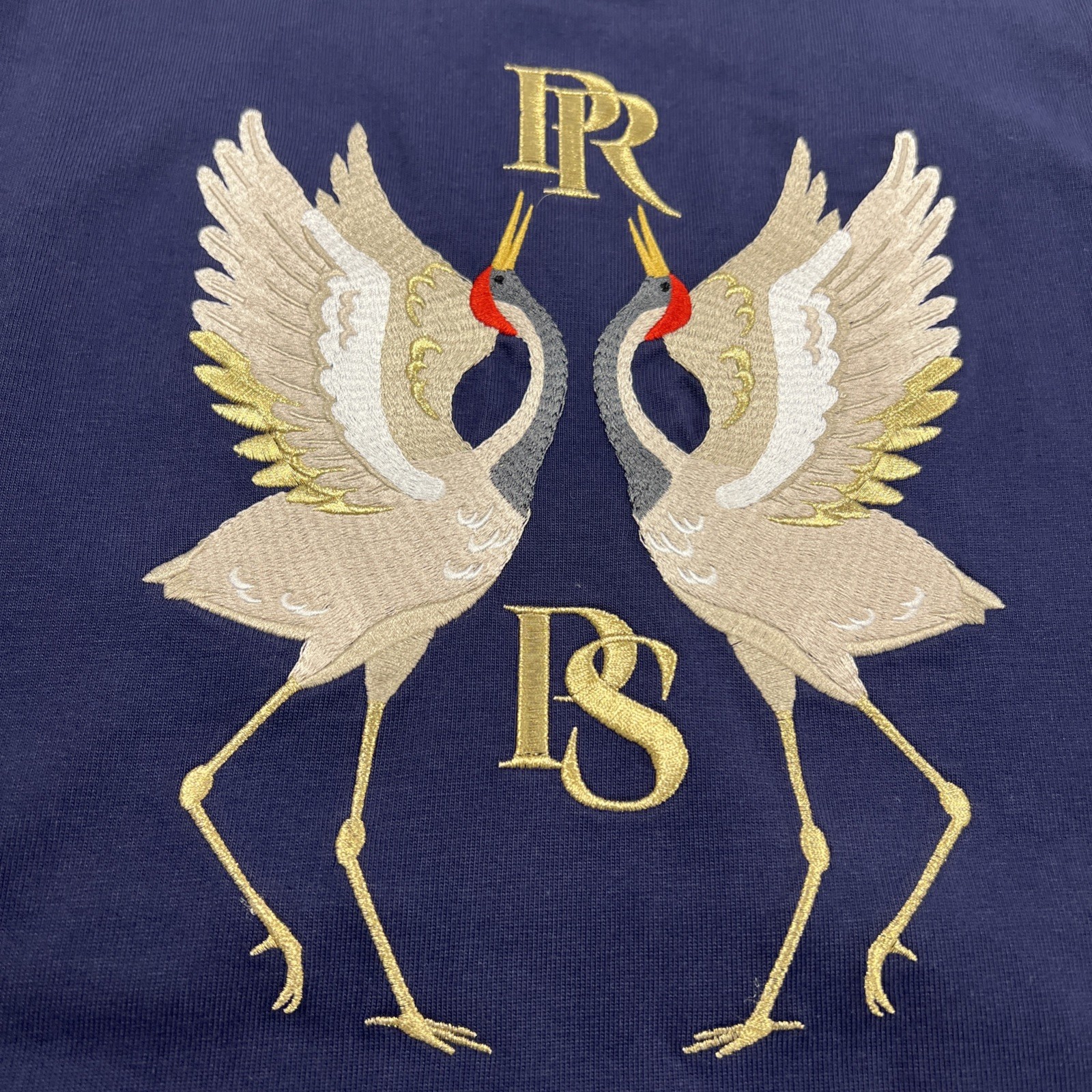 PRPS Fully embroidered Crane Design T-SHIRT 100% Cotton Men’s 3XL $108
