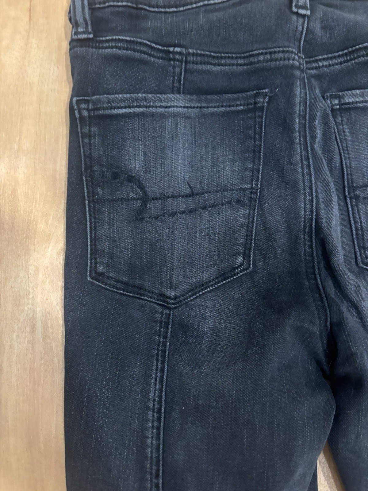 American Eagle Black Distressed Next Level Stretch Highest Rise Jegging Jean Sz6