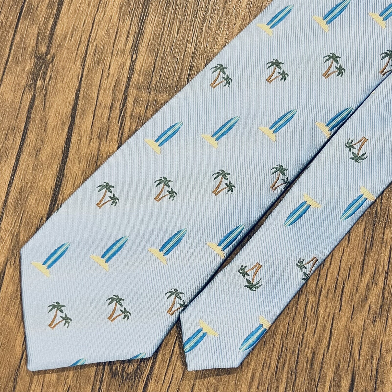 Surfing Board Coconut Tree Necktie Men Birthday Father’s Day Gift Beach Tie