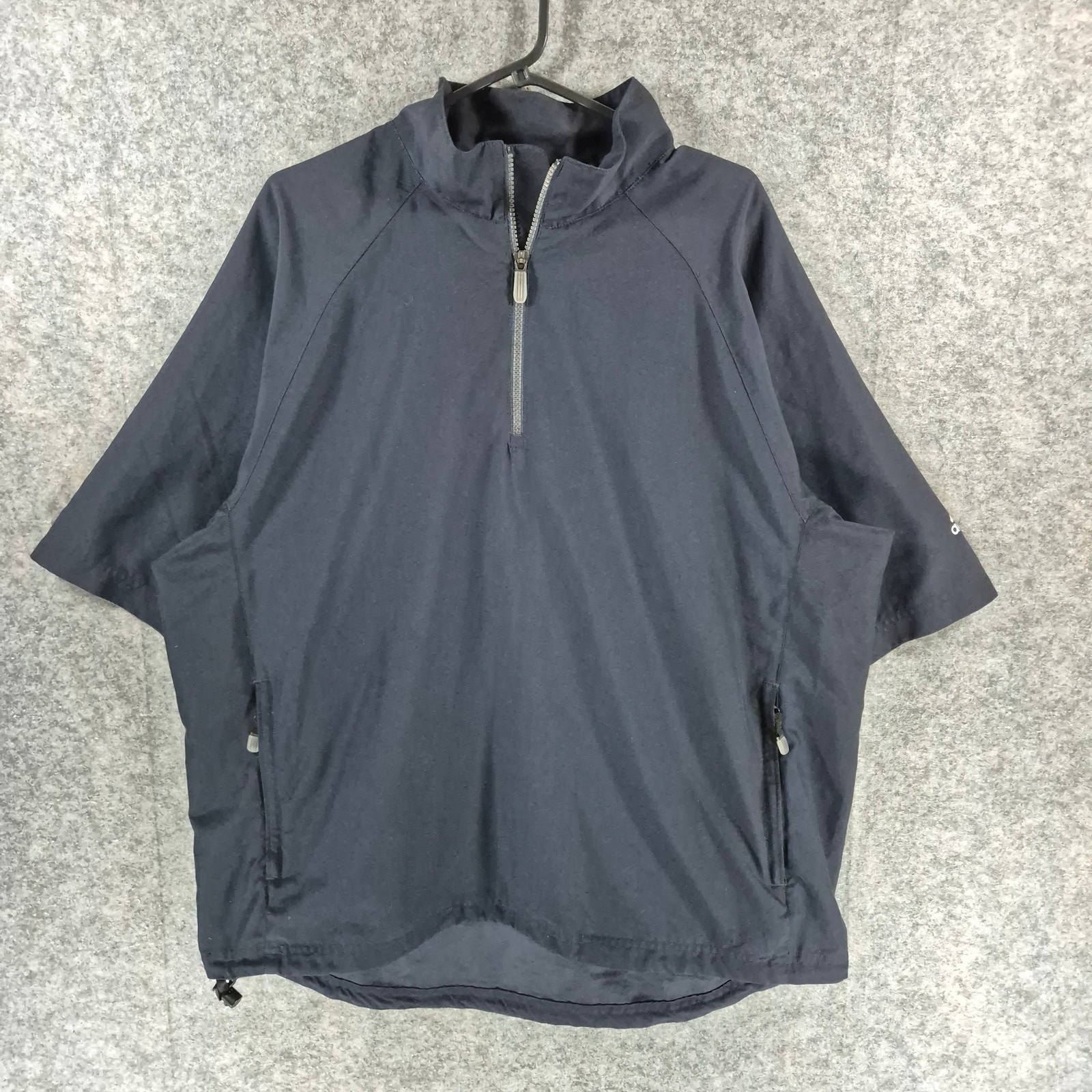 Adidas Vintage Smock Wind Jacket Men’s M Navy Half Zip Climashell Lightweight
