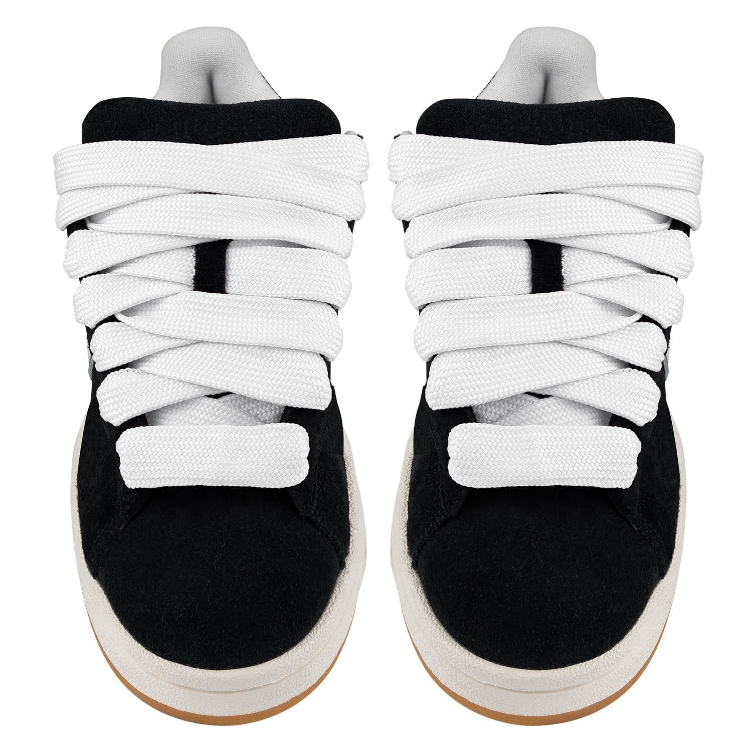 2cm Fat Wide Jumbo Thick Flat Shoe Laces for Campus Shoelaces Replacement New