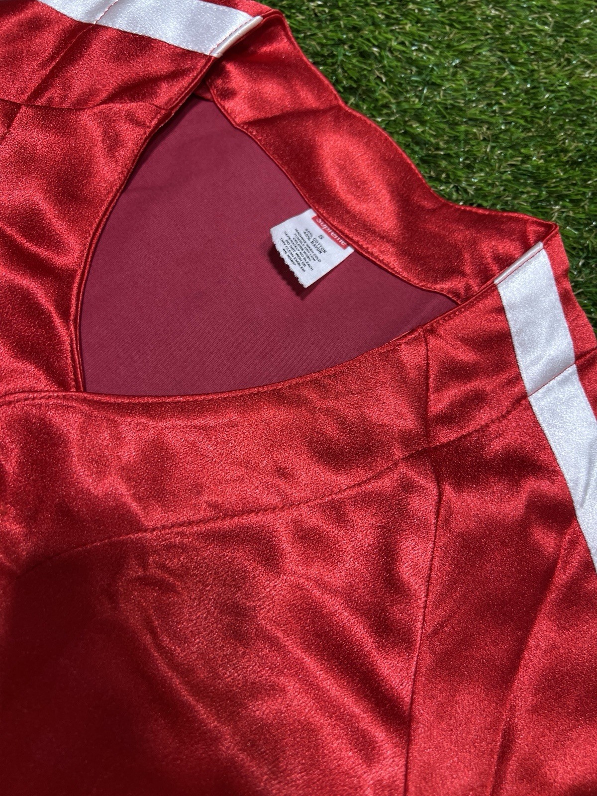 Supreme 1 (One) Satin Jersey Baseball Red S