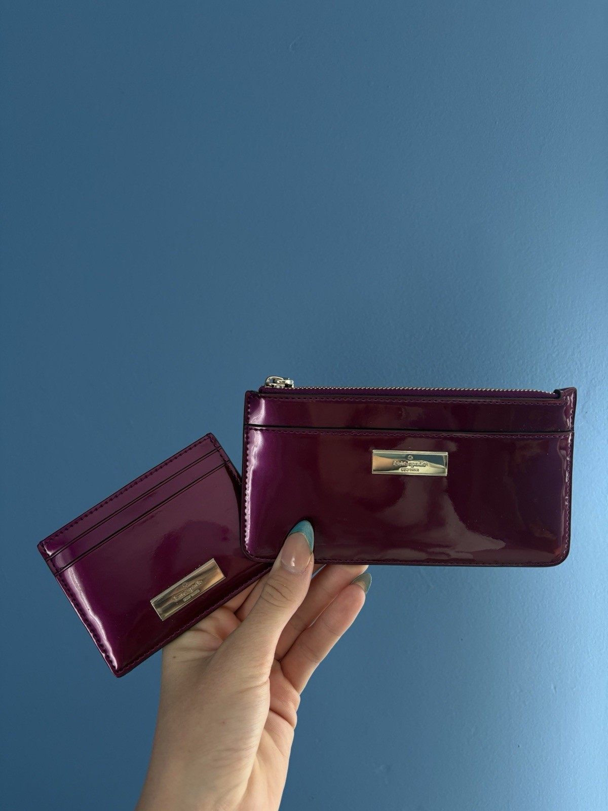 Kate Spade New York Kenzie in Dark Raspberry with matching wallets
