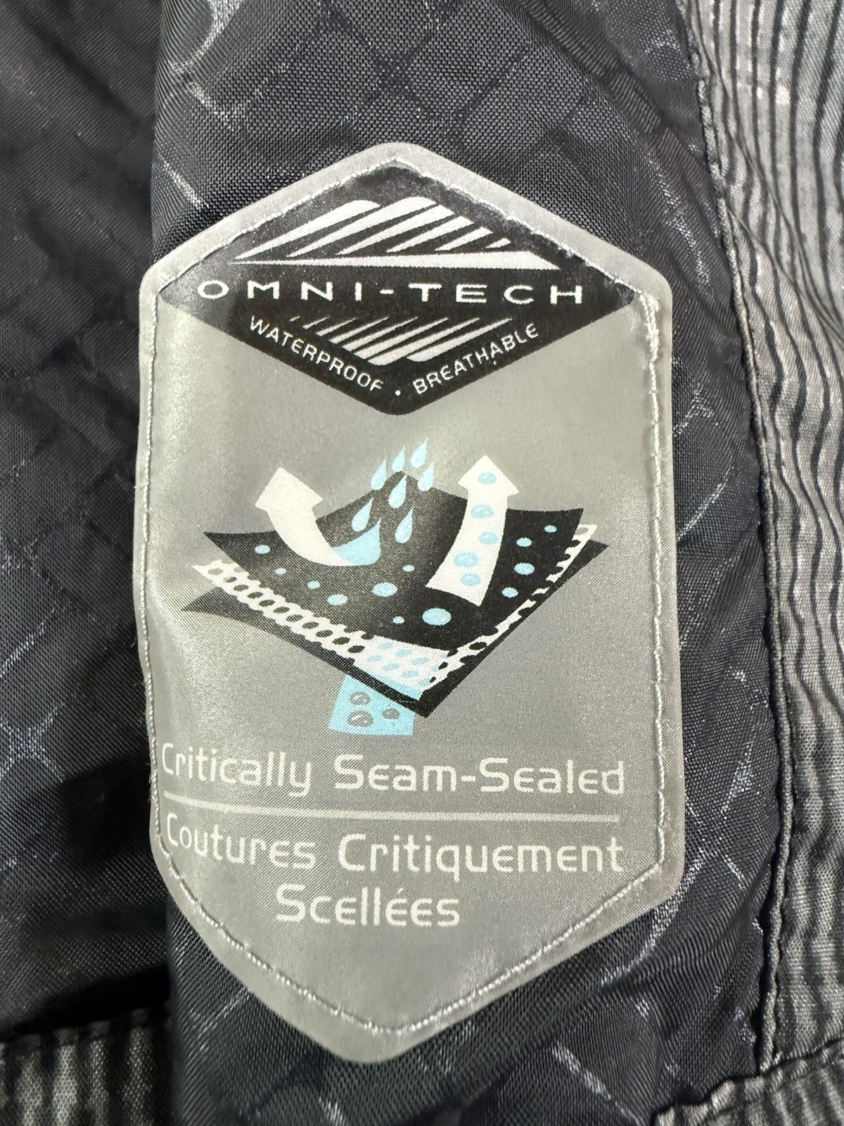 Columbia Omni-Tech Rain Jacket Womens Small Gray Sealed Seams Hooded Outdoors