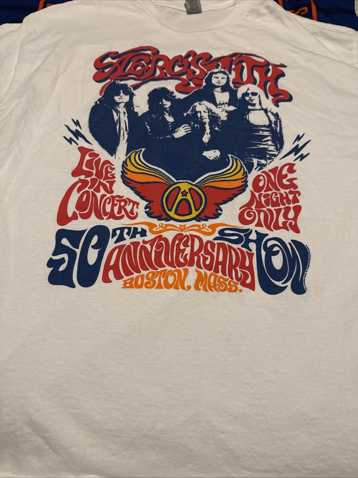 AEROSMITH Official T-Shirt – Boston 50th Anniversary – NEW from Fenway Sz XL