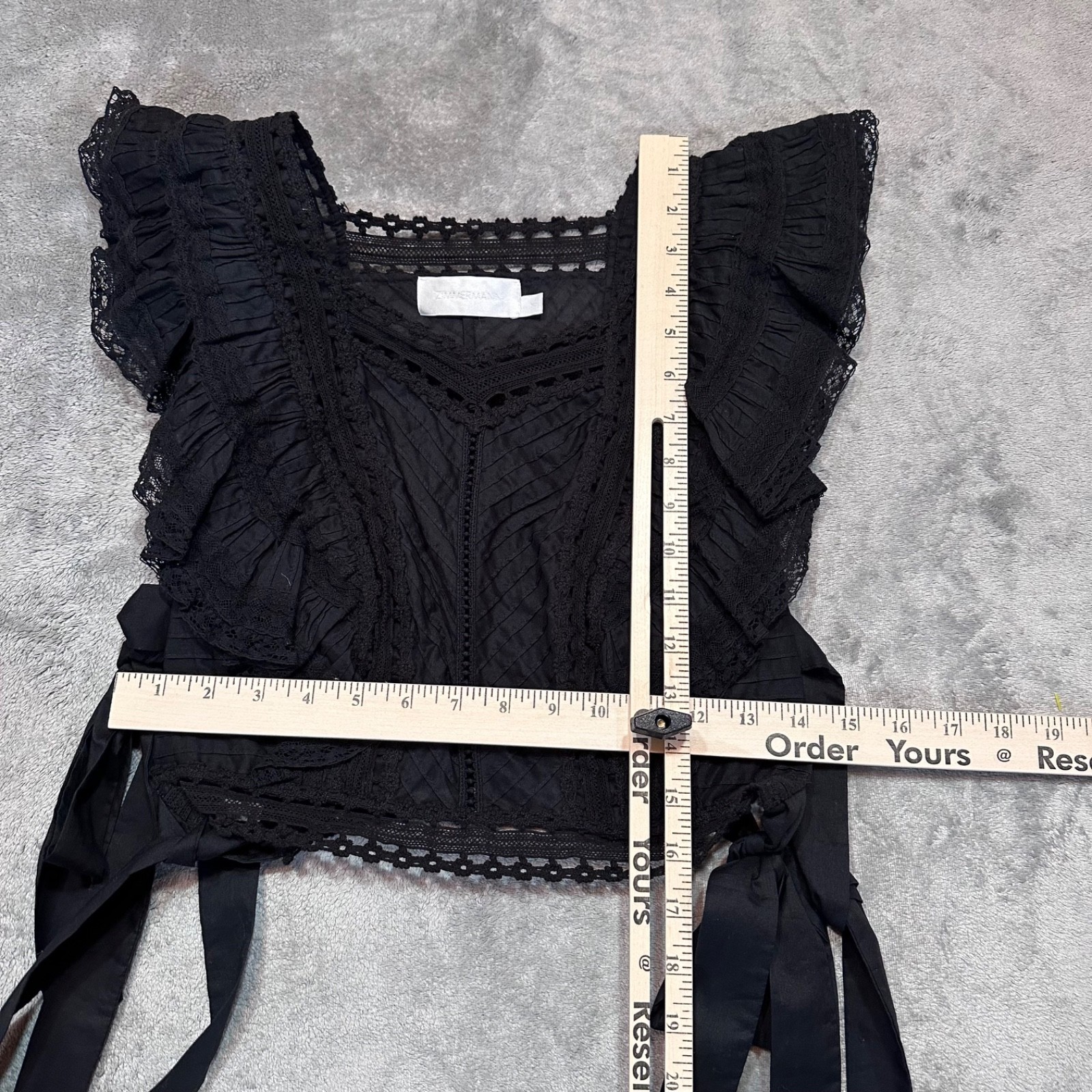 Zimmerman Juniper Pintuck Bodice Black Size 1
