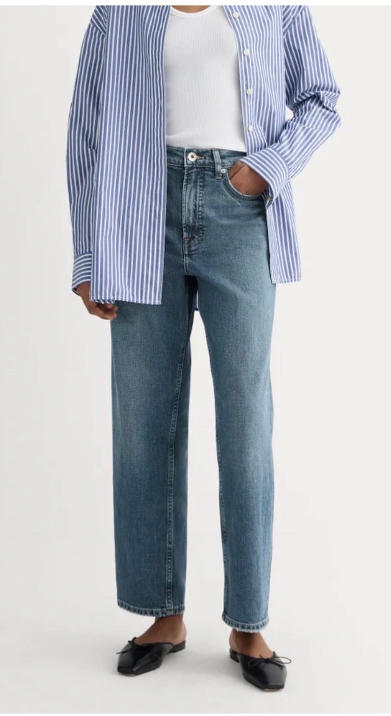 Everlane The Way High Jeans 2.0 Women’s Sz 33 – 27.5 inseam – Washed Indigo NWT