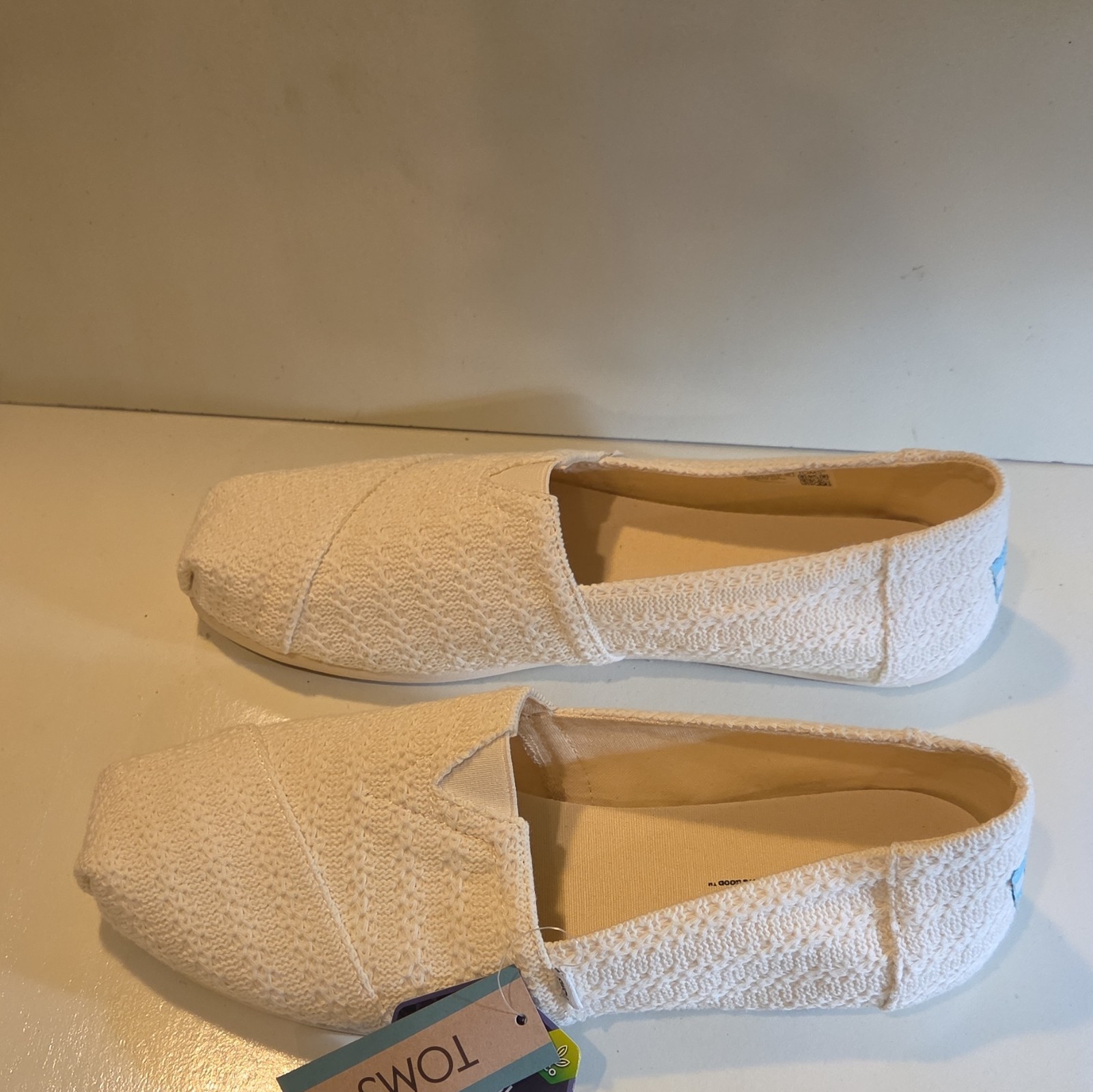TOMS Women’s Slip-On Flats Natural Chunky Knit Closed Toe US 11 UK 9 EU 42.5