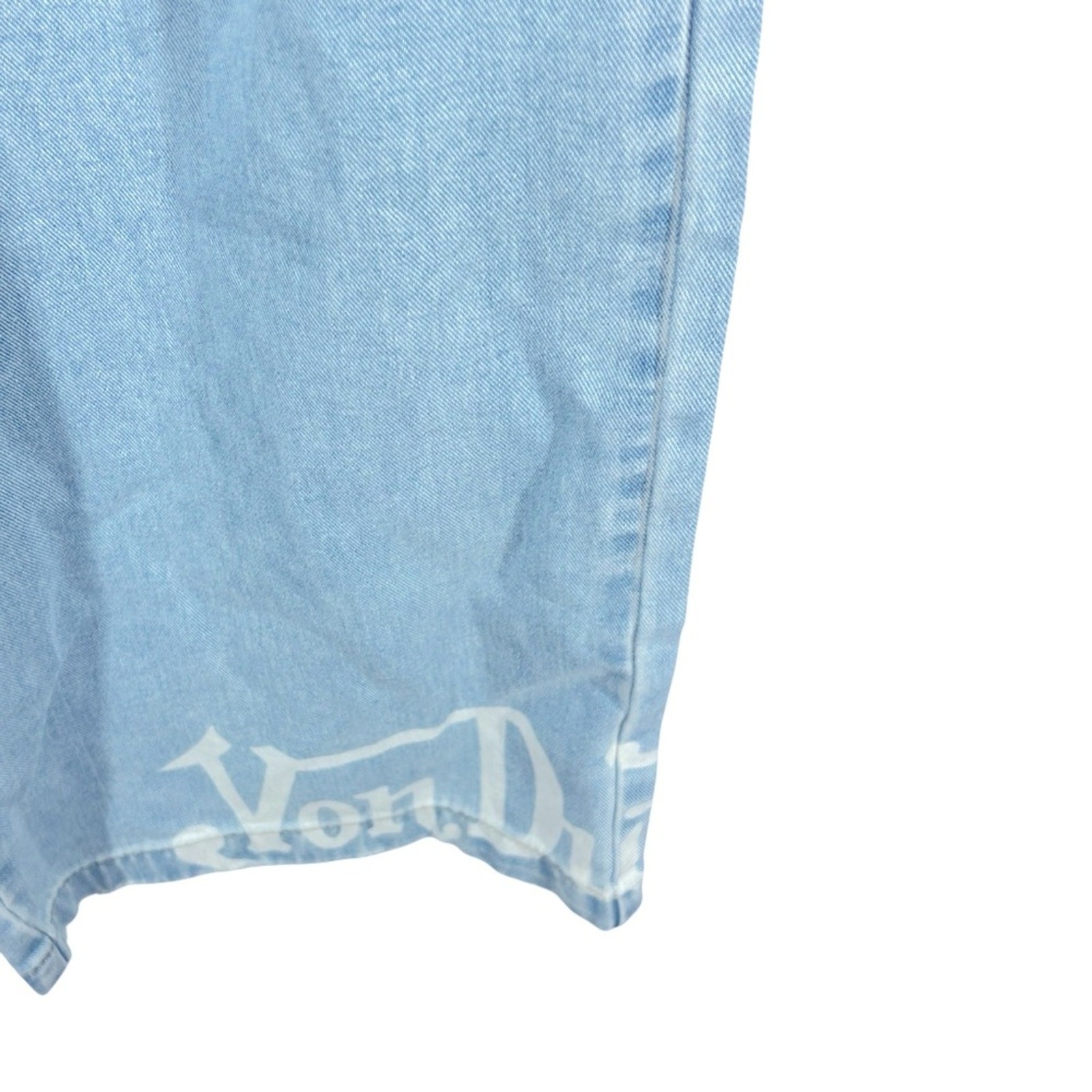 Von Dutch Start Somewhere Jeans Womens 7 Baggy Wide Leg Distressed Patchwork