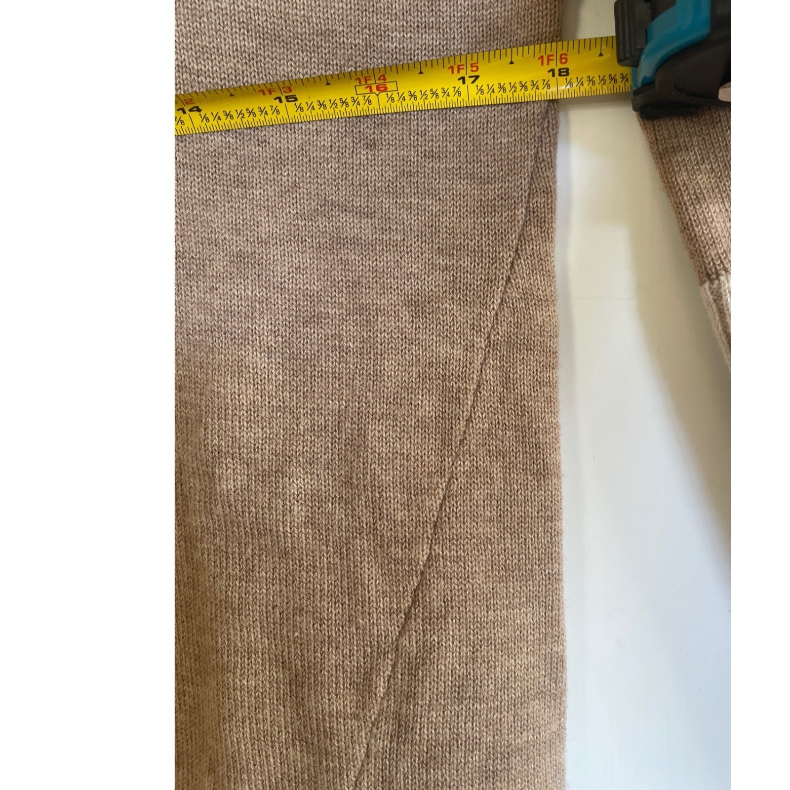 Athleta 100% Wool Sweater Women XXS Hooded Tan Brown Knit Cozy Oversized Top