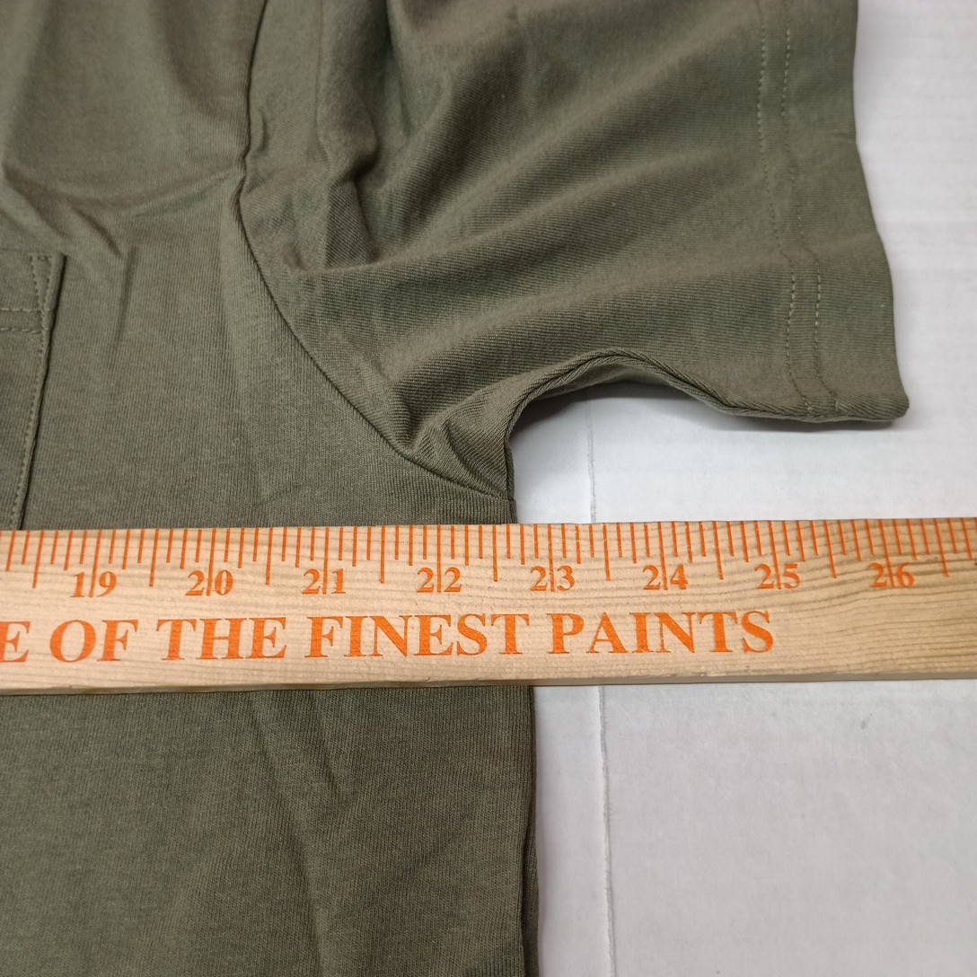 2 Brahma Short Sleeve Work T-Shirt LT 42-44 Green Artichoke Pocket Tee Cotton